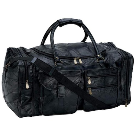 Qualitry Luggage 25 in. Leather Cowhide Duffle Bg QU20375
